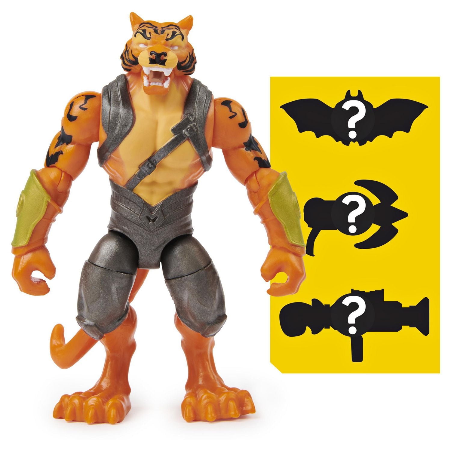 BATMAN, Figurine articulée BRONZE TIGER de 10 cm avec 3 accessoires mystère, Mission 2