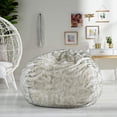 thumbnail image 2 of Christopher Knight Home Schley 5 Foot Bean Bag - Short Faux Fur - White/Gray, 2 of 8