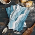 thumbnail image 6 of Blue Ombre 1 Pack Kitchen Towel, Water Absorbent Dish Towel, Modern Geometric Moire Abstract Art Decorative Hand Towels - Quick Drying Cloth for Cooking Baking, 18x28 Inch, 6 of 8