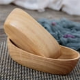thumbnail image 3 of Oval Wooden Tray Dinner Plates Tableware Bowl for Dishes Snacks Dried Fruits, 3 of 11