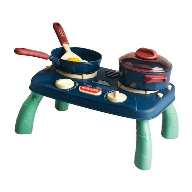 19x Juego de accesorios de cocina para juegos de simulación para niños pequeños Juguete de cocina simulado Azul