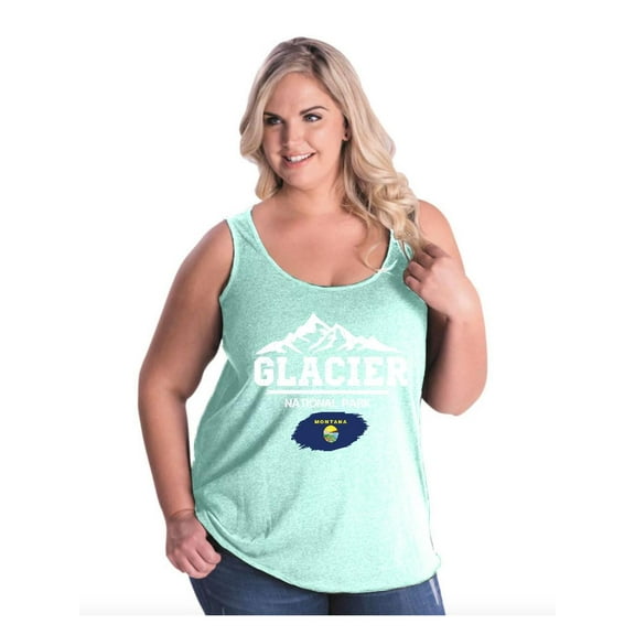 Normal is Boring - Women's Plus Size Tank Top, up to Size 28 - Glacier National Park