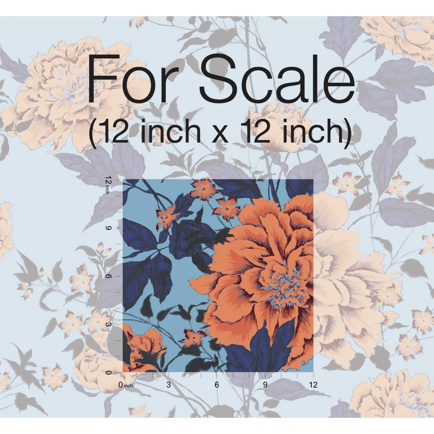 Vintage Floral Orange Peel & Stick Wallpaper by Drew Barrymroe Flower Home