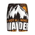 thumbnail image 5 of Easygdp Not All Who Wander Are Lost4 Men's Short Pajama Pants, Sleep Shorts, Household Pants, Casual Pants with Pockets - Small, 5 of 9
