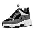 thumbnail image 2 of NOKIO Womens Chunky Platform Sneakers-Lightweight Breathable Dad Shoes, Casual Lace-Up Walking Sneakers, Comfortable Fashion Running Shoes Women Casual Shoes, 2 of 9