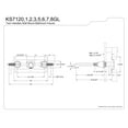 thumbnail image 5 of Kingston Brass KS7126GL 8" Center Wall Mount Bathroom Faucet, Polished Nickel, 5 of 5