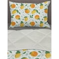 thumbnail image 3 of Citrus Comforter & Sham Bedding Set, Lemons and Oranges Leaves and Flowers Summer Pattern, 3 pcs Duvet Set Microfiber Filling Quilt, 5 Sizes, Marigold Mustard, by Ambesonne, 3 of 4