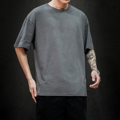 Nueva camiseta de verano para hombre, camiseta lisa a la moda para hombre, camisetas de gran tamaño de Hip Hop de manga corta informales de algodón para hombre, ropa de calle, camisetas superiores