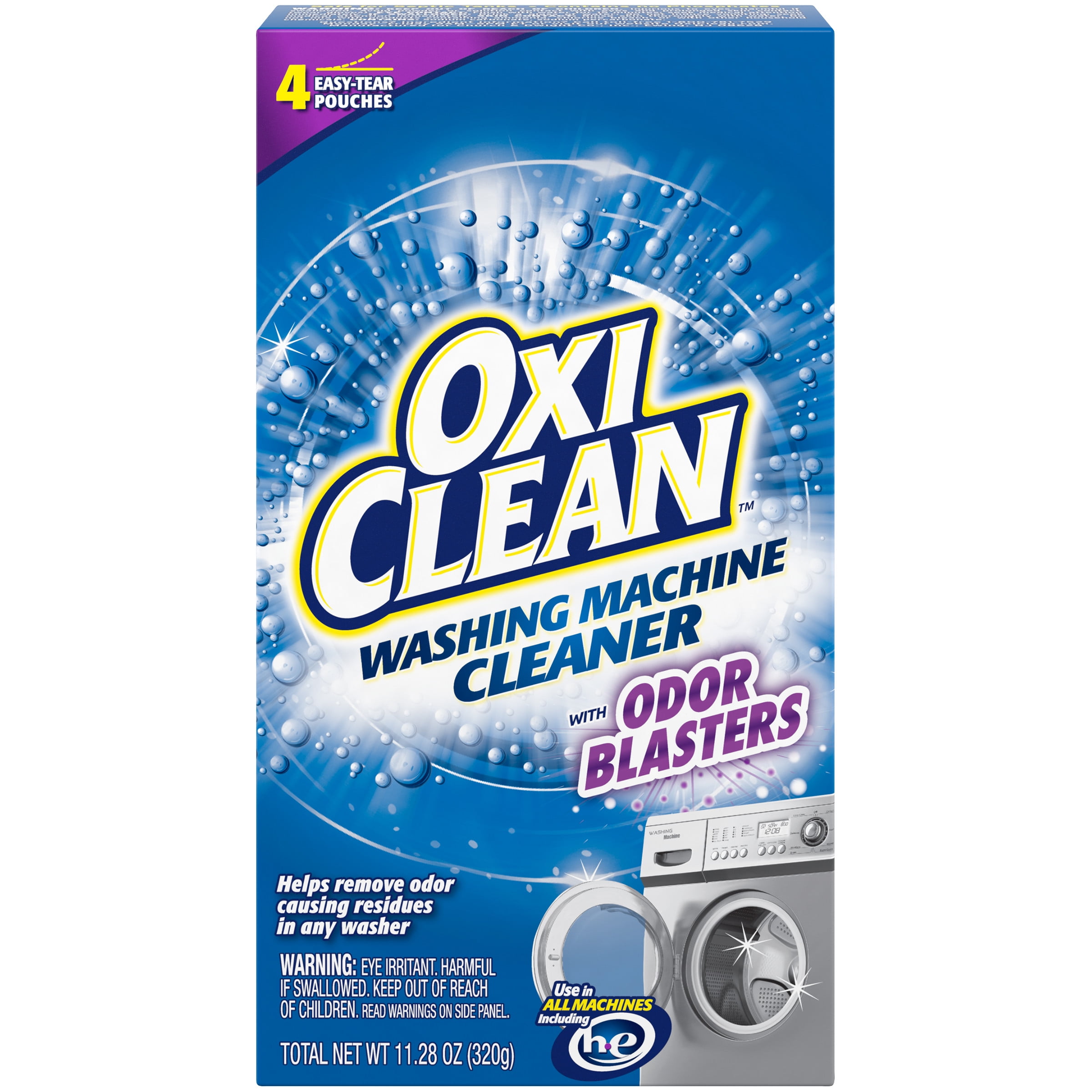 OxiClean Washing Machine Cleaner with Odor Blasters, 4 Count