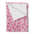 thumbnail image 2 of Valentine's Day Soft Flannel Fleece Blanket, Continuous Pattern of Mini Hearts Romantic Tree Abstract Design, Cozy Plush for Indoor and Outdoor Use, 50" x 60", Pink and Pastel Pink, by Ambesonne, 2 of 5