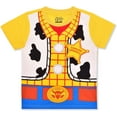 thumbnail image 4 of Disney Pixar Toy Story Woody Boys’ Short Sleeve T-Shirt and Shorts Costume Set for Toddler and Little Kids - Yellow/Blue, 4 of 5