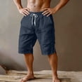 thumbnail image 6 of Havenre Mens Workout Sweat Shorts Lightweight Cotton Casual Drawstring Elastic Waist Fitness Mens Athletic Gym Shorts with Pockets Navy XXXL, 6 of 8