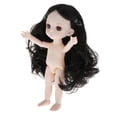 thumbnail image 2 of 13 articudo articudo móvil desnudo articuda cuerpo de muñeca con peluca de cabellero accesorio de piezas de bricoje 16cm Cabello negro Yotijar BJD Doll Body, 2 of 7