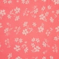 thumbnail image 3 of Zelouf Kayla Foil Ditzy Flower Crepe Chiffon  , Sewing, DIY, Crafts Fabric by the Yard, Coral/silver, 7 Yard, 3 of 3