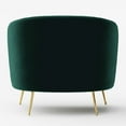 thumbnail image 3 of Omax Decor Sven Barrel Steel/Velvet Accent Chair with Gold Legs in Green, 3 of 5