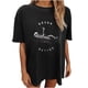 thumbnail image 1 of Hombres Y Mujeres Retro Tops Trendy Droped Shoulder Sleeves Impresión Suelta Manga Corta Top Pullover Odeerbi ODB180499, 1 of 9