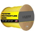 thumbnail image 2 of Twisted 3-Strand Yellow Polypropylene Utility Rope - 1/4" x 600 Feet - Lightweight & Heavy Duty for DIY Projects, Marine, Commercial Use, Barrier Rope, 2 of 6