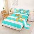 thumbnail image 2 of Erosebridal Bow R Letter Kids Bed Sheets, Fashion Stripes Line King Sheets, 4-Piece, 2 of 5