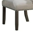 thumbnail image 4 of Alex Dining Side Chair Set of 2, Wingback, Nailhead Brown Wood, Beige, 4 of 5