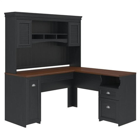 Pemberly Row 2 Piece Office Set in Antique Black