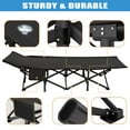 MOPHOTO 2 Pack Adults & Kids Folding Cot Camping Cot with Mattress