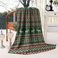 thumbnail image 2 of Red and Green Christmas Reindeer Pattern Blanket,Comfortable Soft Lamb Wool Throw Blanket,All Season,Warm Lightweight Blankets for Sofa Bed Couch Living Room Chair,60"x80", 2 of 4