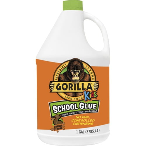 Gorilla Kids School Glue, 4 Ounce. Bottle, White, (Pack of 6)