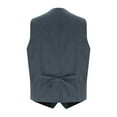 thumbnail image 2 of Mens Suit Vest Qiggri Men's New Fashion Blazer Solid Breasted Slim Waistcoat V-Neck Vest For Men, 2 of 5