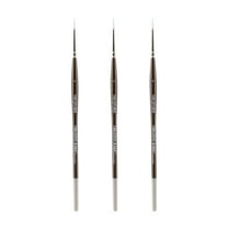 Creative Mark Fine Tip Liner Paint Brush Ultra Fine Detail Soft Hair Paint Brush For Watercolor, Gouache, Inks, Acrylic, Oils, Technical Artists, and Illustrators - [Size 1 - 3 Pack]