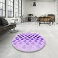 thumbnail image 3 of Ahgly Company Indoor Round Patterned Tyrian Purple Area Rugs, 7' Round, 3 of 6