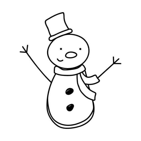 Vinyl Wall Art Decal - Little Snowman- 7" x 6" - Modern Minimal Christmas Quote Sticker For Holiday Season Work Office School Notebook Laptop Book Window Classroom Lines Decor