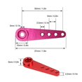 thumbnail image 3 of Servo de metal de 25 T, brazo de dirección de 25 dientes, brazo de servo de aluminio de 25 T compatible con servo Futaba JR RC, 3 of 5