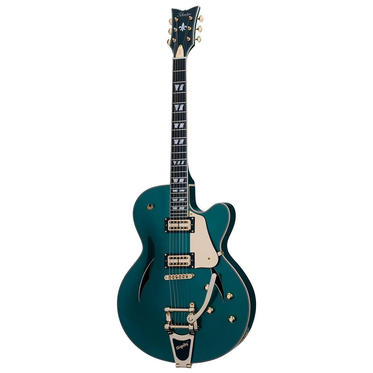 Schecter Coupe Archtop Hollow Body Electric Guitar Dark Emerald