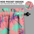 thumbnail image 5 of Kitchen Curtains 24 Inch Short - 3 Panel Set, Rod Pocket Window Curtain with Tropical Palm Tree Sunset Print, 100% Polyester for Boho Kitchen, Beach Room, Easy Wash, 5 of 6
