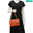 thumbnail image 2 of Pre-Owned CHANEL Classic Double Flap Medium Quilted Leather Shoulder Bag Red, 2 of 11
