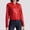 Red, variant on Olyvenn Women Faux Leather Cropped Jacket Vegan Motor Biker Coat with Belt Short Zipper Motorcycle Jacket Casual Street Coat Slim Fit Basic Outerwear Brown M