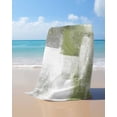 thumbnail image 4 of Sage Green Ombre Beach Towels Oversized Super Absorbent, Vintage Shabby Abstract Plaid Art Lightweight Bath Towel Quick Dry Sets For Bathroom/Pool/Rv Camping/Beach Play/Gym Room/Picnic 30"x60", 4 of 8