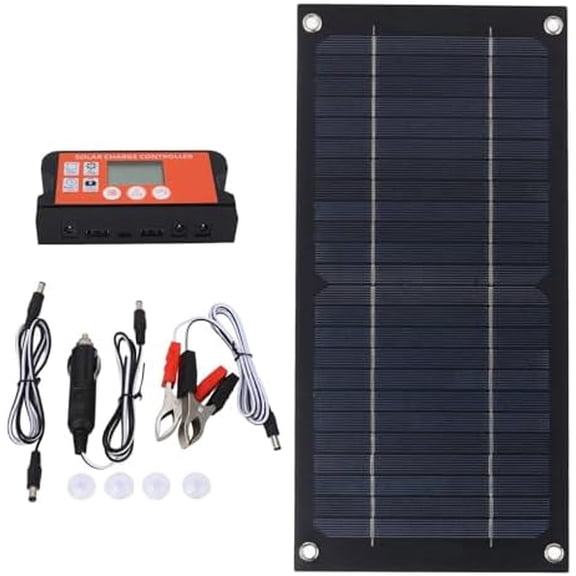 600W Solar Panel, Solar Panel Kit 100A Controller Solar Panel Kit with Extension Cable Battery Clip for RV, Camping, Outdoor$$Garden & Patio