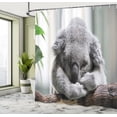 thumbnail image 4 of Ambesonne Koala Shower Curtain, Small Bear Like Animal Art, 69"Wx84"L, Pale Grey Dark Cocoa, 4 of 4