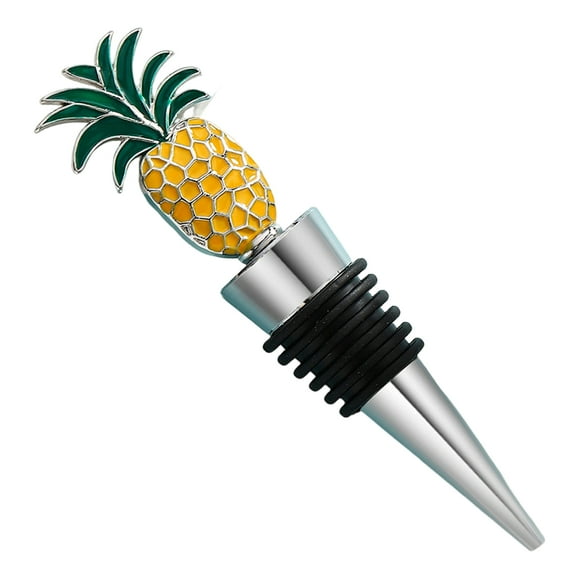 Bouchon de Bouteille de Vin Design Ananas Bouchon à Vide Scellé Réutilisable Bouchon de Champagne Bouchon de Vin Rouge pour Outils de Bar Cadeaux de Vin