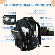Dakimoe Mesh Backpack School Backpacks Large Capacity See Through Bookbag Stadium Approved with Multiple Compartments Pockets for School(Black)