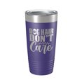 thumbnail image 1 of Dog Hair Don't Care Tumbler Travel Mug Funny Dog Lover Insulated Laser Engraved Coffee Cup 20 oz Purple, 1 of 1