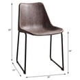 thumbnail image 7 of ACME Valgus Side Chair in Vintage Mocha and Black (Set of 2), 7 of 7