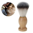 thumbnail image 2 of Men Shaving Brush with Wooden Handle Nylon Hair Face Cleaning Beard Cleaner Tool, 2 of 12