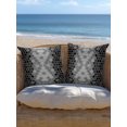 thumbnail image 5 of Outdoor Pillows Waterproof, Black Grey Geometric Bedding Throw Pillows with Insert for Couch Sofa Bed, Modern Abstract Art Ombre 18x18 Inch Pillowcases Decorative Camping Patio Pillow Set of 1, 5 of 8
