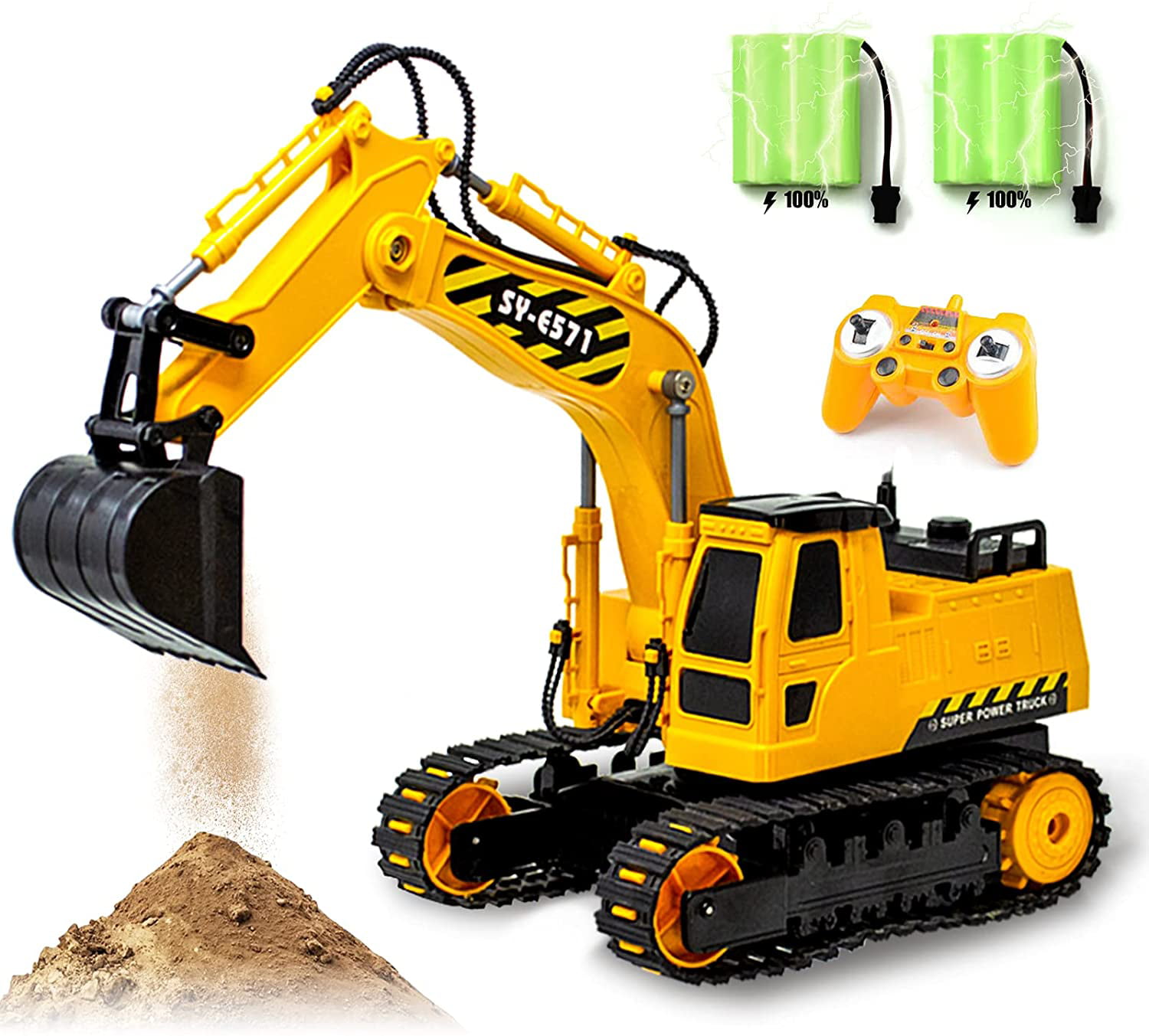 Remote Control Excavator RC Construction Tractor Vehicle Digger RC Car Toy USA 