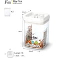 thumbnail image 3 of Flip Tite Food Storage Containers With Lid 5" LARGE Airtight Ring Lock Flip Top, Square Acrylic Canister Jar for Rice Sugar Flour Protein Powder, Kitchen Pantry Organizer, Gift Set (1.8qt), 3 of 8