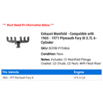 thumbnail image 2 of Exhaust Manifold - Compatible with 1965 - 1971 Plymouth Fury III 3.7L 6-Cylinder 1966 1967 1968 1969 1970, 2 of 2