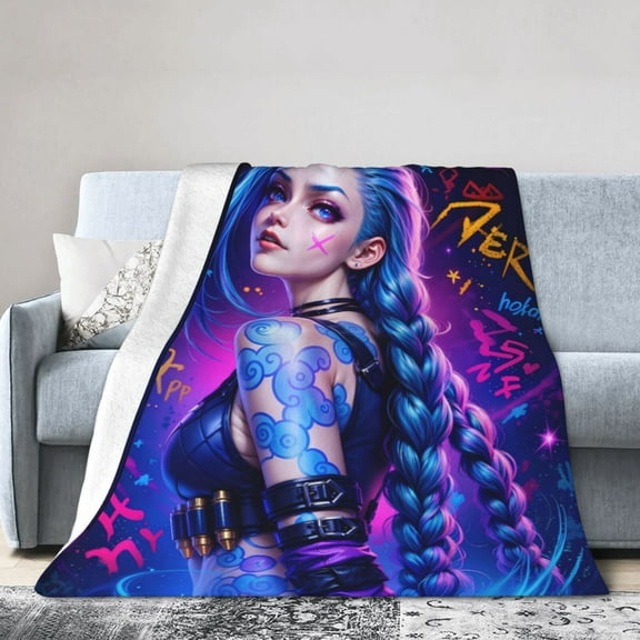 Flannel Blanket, Arcane Blue Jinx Luxurious Ultra Soft And Warm, Anti-Pilling,Wrinkle-Resistant Throw For Bed,Sofa 60"X50"