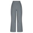 thumbnail image 4 of VEKDONE Womens Linen Long Pants Gray S, 4 of 6